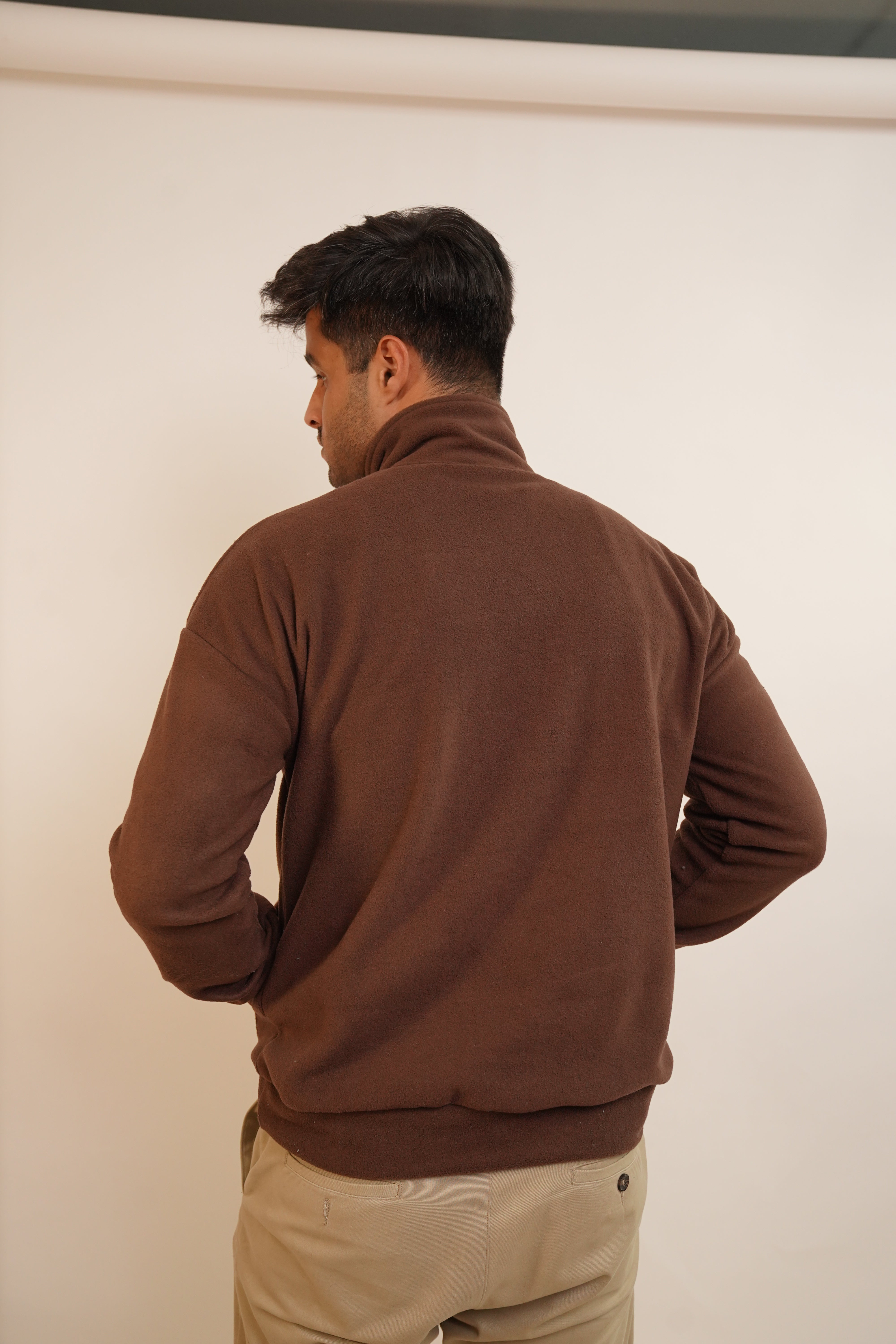 polar brown zip shirt
