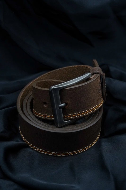BV - Single Sided Stitched Belt - Bronco Vogue