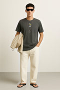 Oversized David with Glasses - Air Jet Cotton T-shirt - Bronco Vogue