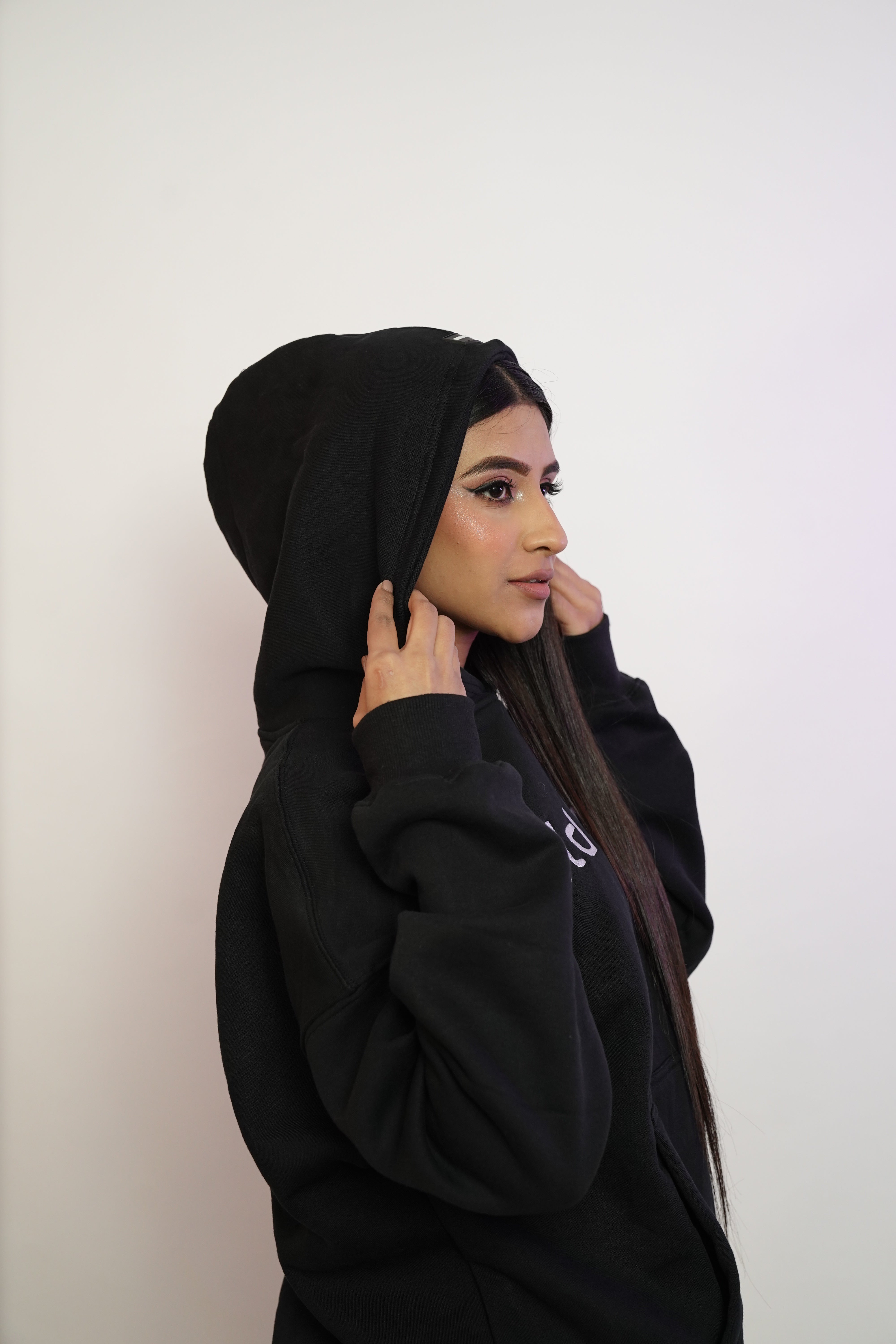 Watermelon Embroidered Black Hoodie - 500 gsm