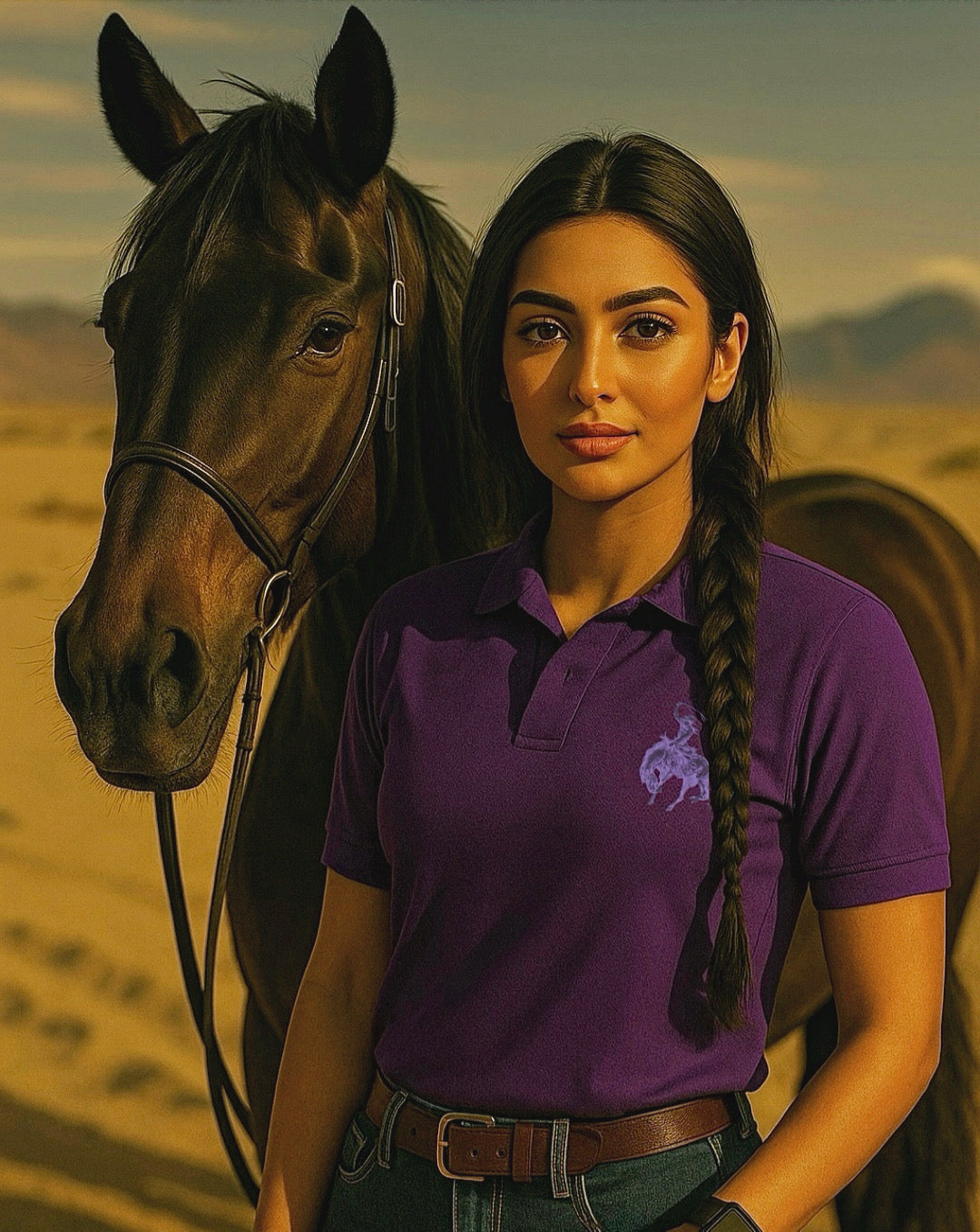 Purple soft Polo