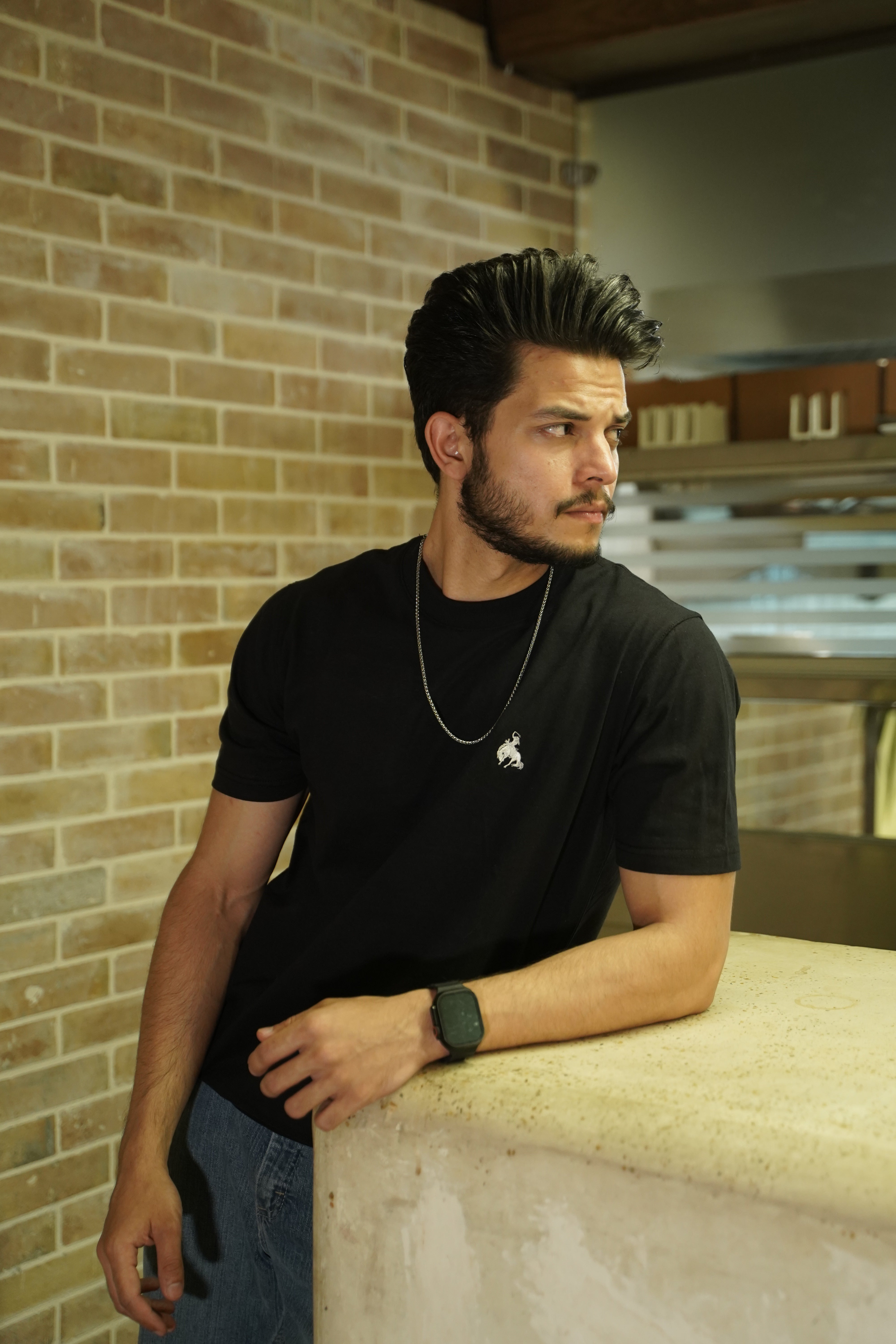 BV - Basic Cotton Tee Black - Bronco Vogue