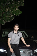 BV - Black/Grey checked POLO shirt - Bronco Vogue
