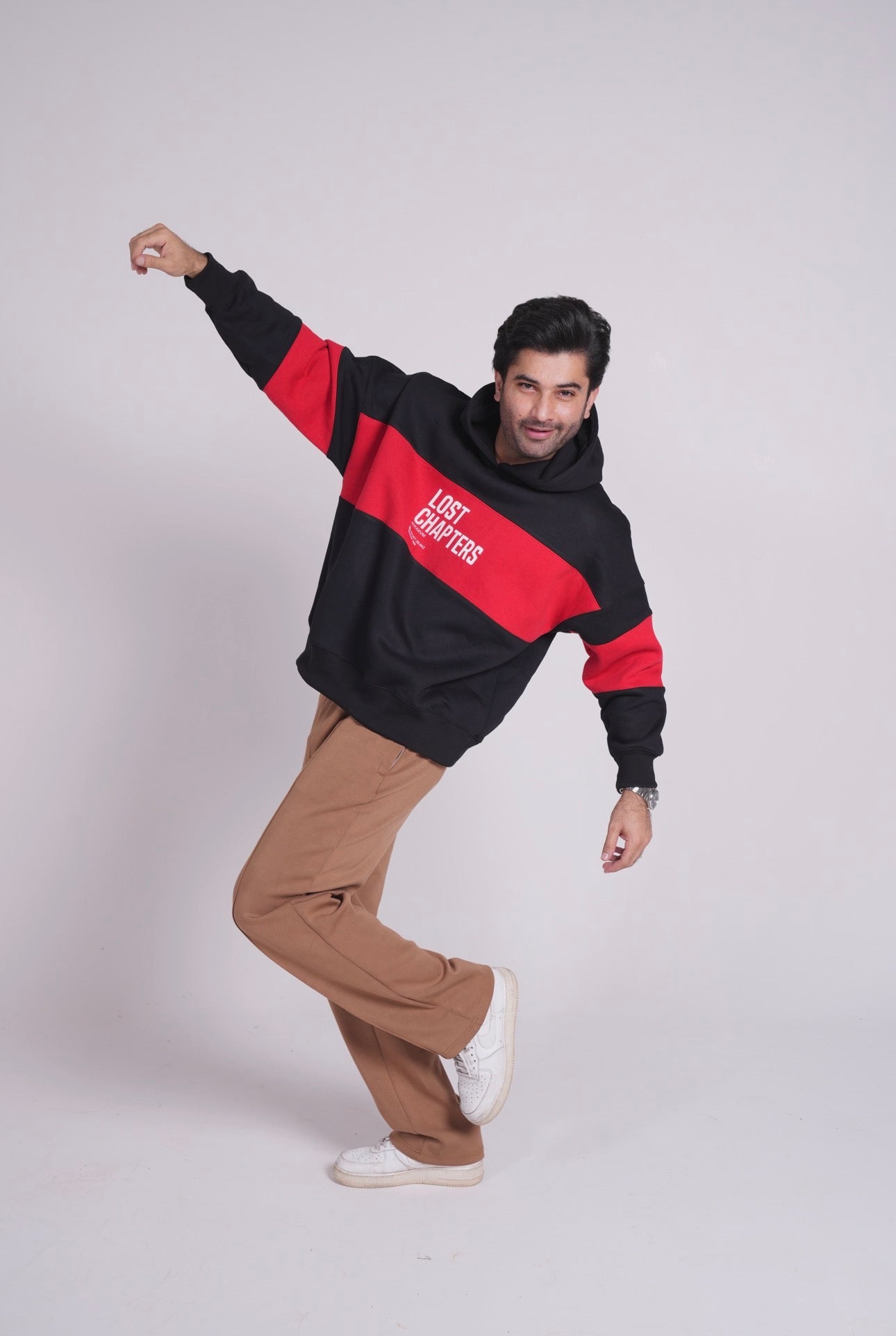 Lost Chapters Hoodie- Black Red panel