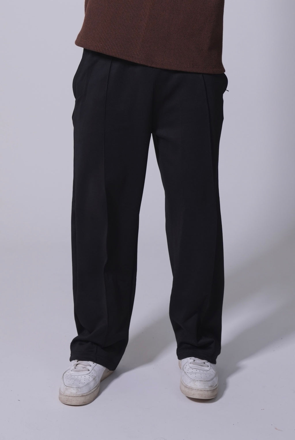 Scuba Straight Leg Trousers - Black