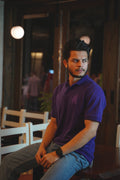BV - Deep purple POLO shirt - Bronco Vogue