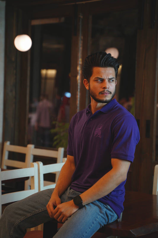 BV - Deep purple POLO shirt - Bronco Vogue