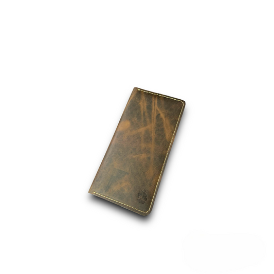 BV - Original Long Wallet with button Pocket Textured - Bronco Vogue