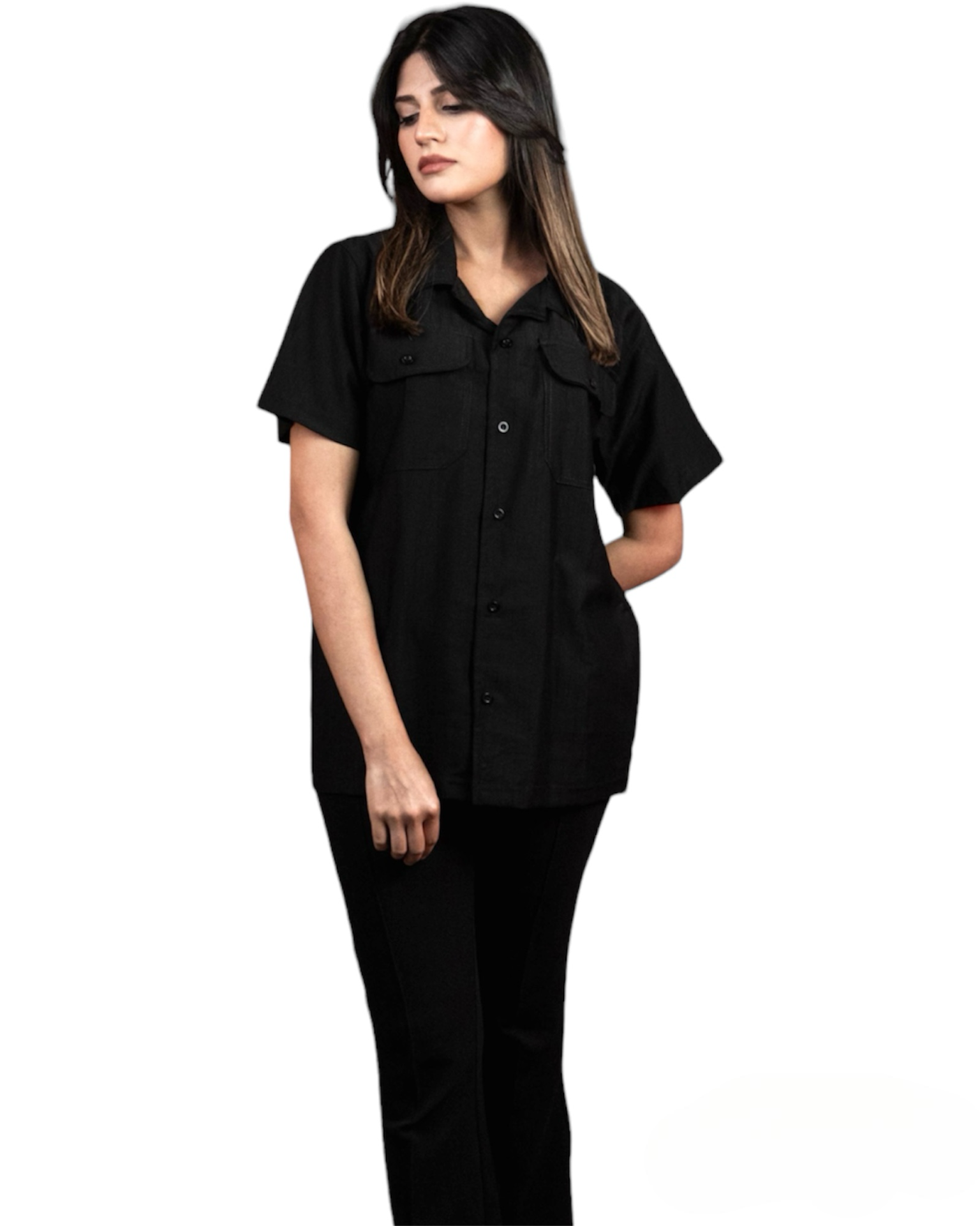 BV - HER Black Button Down Shirt - Bronco Vogue
