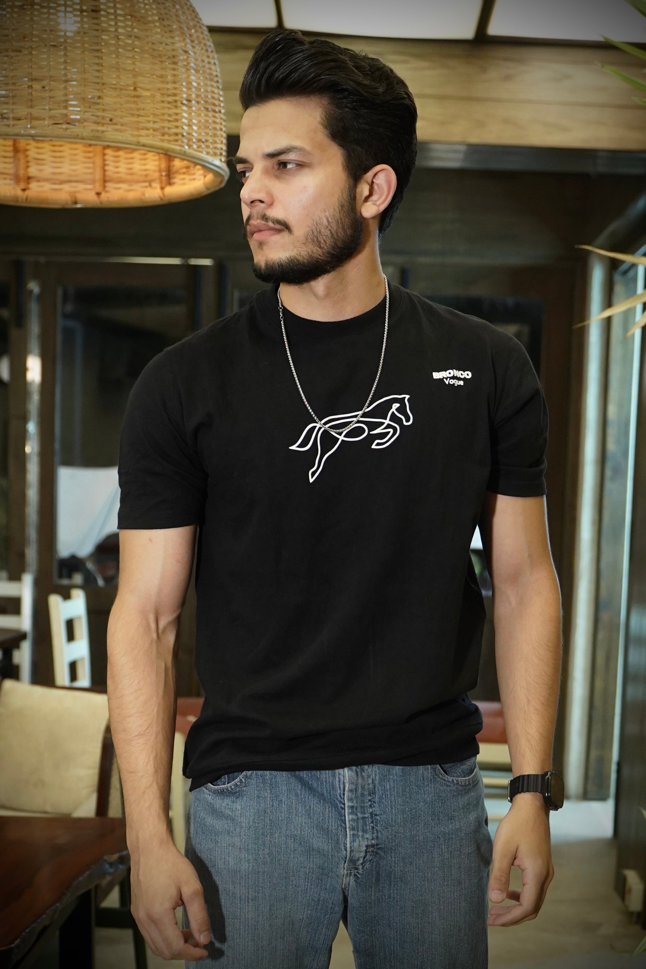 BV - Super Soft Cotton Tee Black - Bronco Vogue