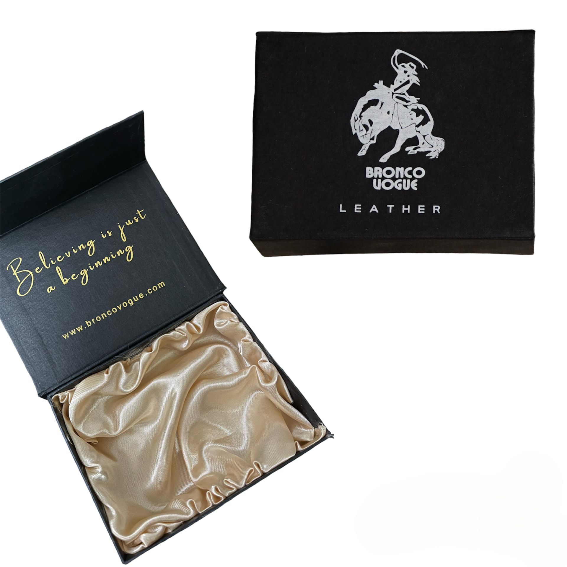 BV - Black Card Holder Wallet | Original Leather - Bronco Vogue